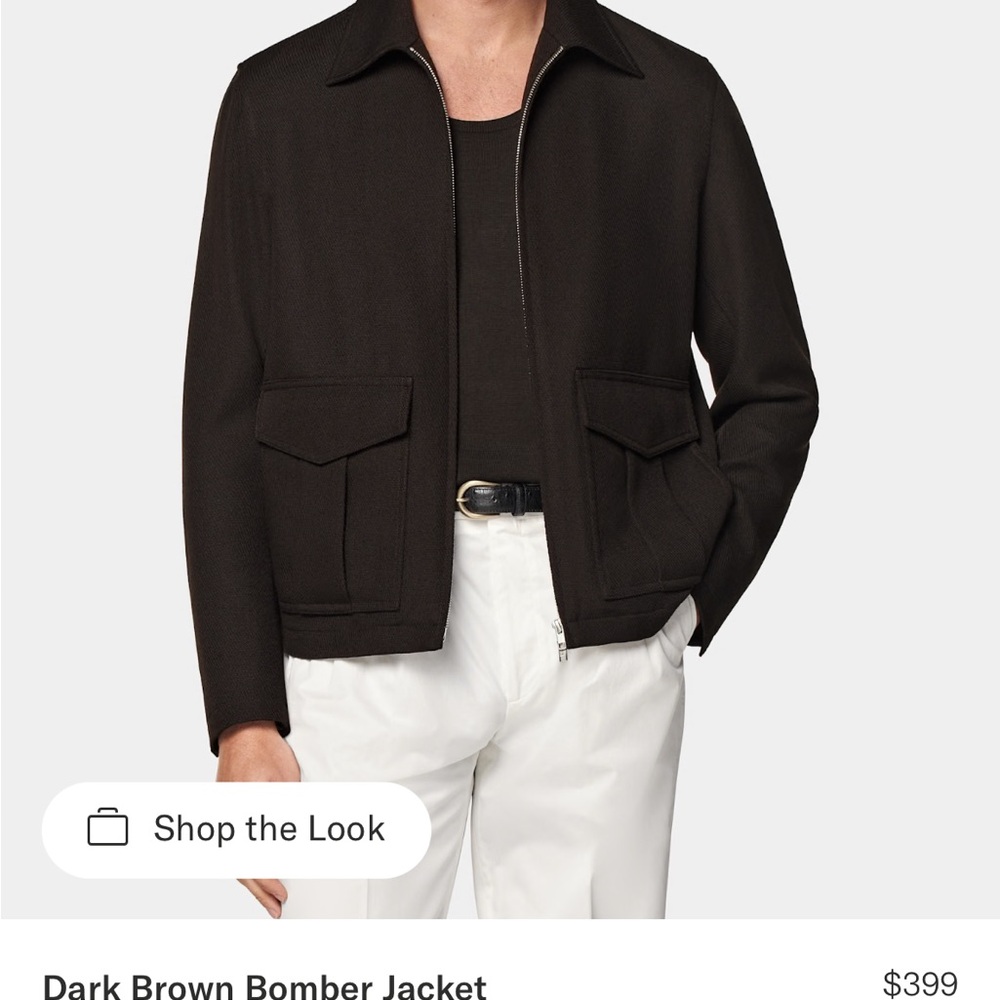 Suitsupply Rich Chocolate Bomber Jacket